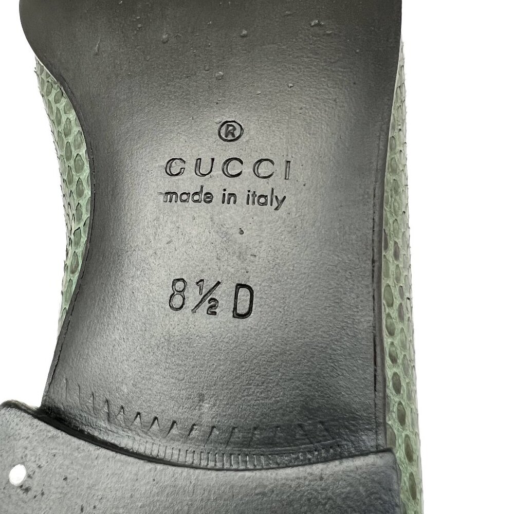 $3000 Gucci Mens Python 1953 Horsebit Shoes Green Snakeskin Loafers US 9 UK 8.5 - Picture 9 of 12